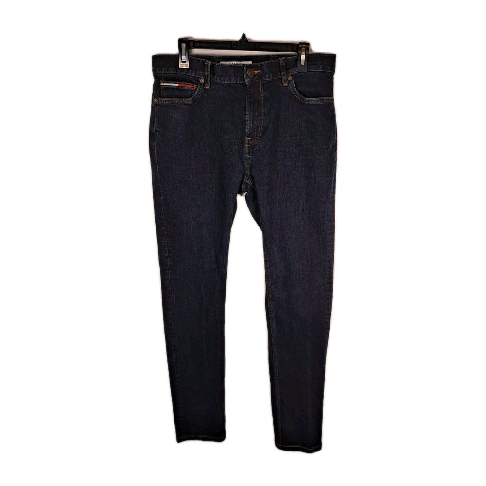 Tommy Hilfiger Men's Jeans Size 34 X 34 Dark Wash Mid-rise Straight